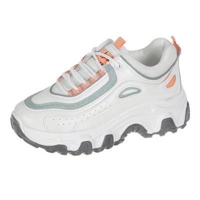 Casual γυναικεία αθλητικά παπούτσια με τραχιά σόλα - faux δέρμα