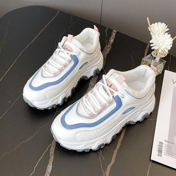 Casual γυναικεία αθλητικά παπούτσια με τραχιά σόλα - faux δέρμα