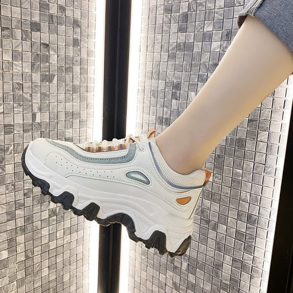 Casual γυναικεία αθλητικά παπούτσια με τραχιά σόλα - faux δέρμα