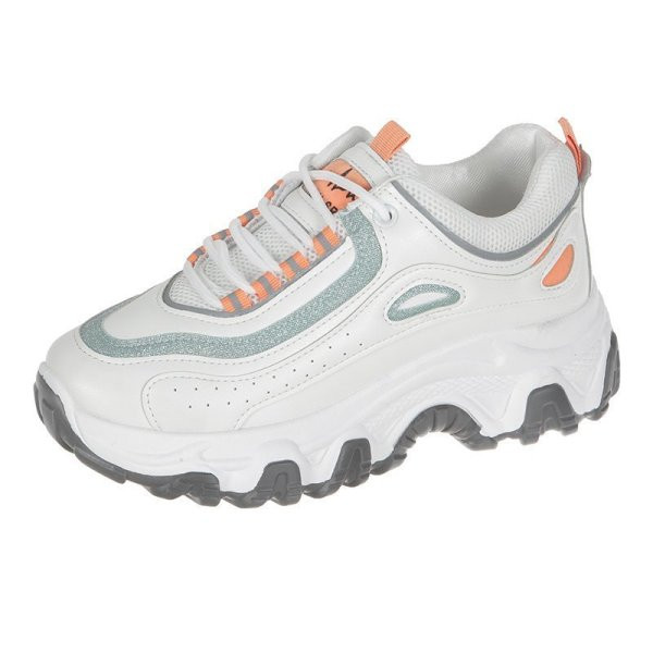 Casual γυναικεία αθλητικά παπούτσια με τραχιά σόλα - faux δέρμα