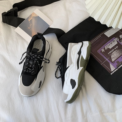 Casual γυναικεία αθλητικά παπούτσια από οικολογικό δέρμα με πλατφόρμα 5 cm