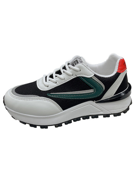 Naiste moodsad musta ja halli tossud lameda tallaga