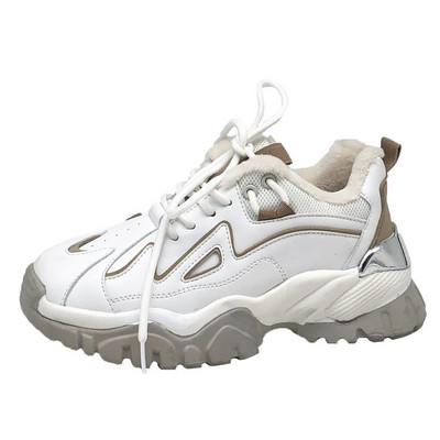 Αθλητικά παπούτσια φθινοπώρου-χειμερινά σε δύο χρώματα με τραχιά σόλα