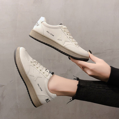 Γυναικεία casual αθλητικά παπούτσια με κορδόνια και επίπεδη σόλα