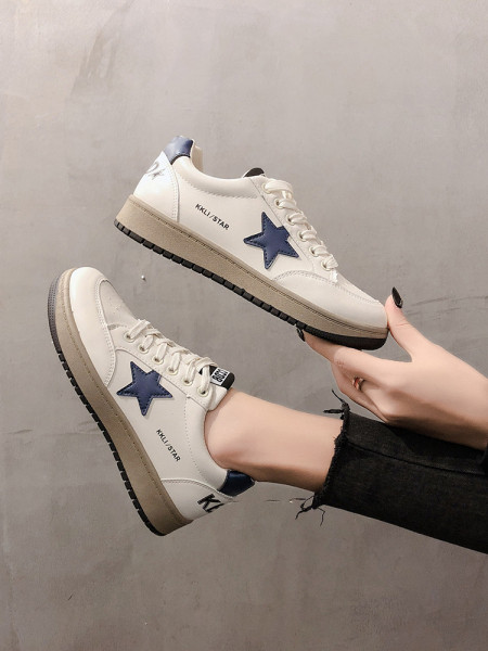 Γυναικεία casual αθλητικά παπούτσια με κορδόνια και επίπεδη σόλα