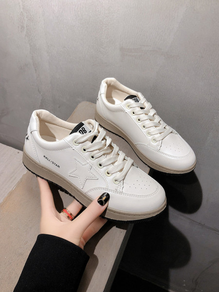 Γυναικεία casual αθλητικά παπούτσια με κορδόνια και επίπεδη σόλα