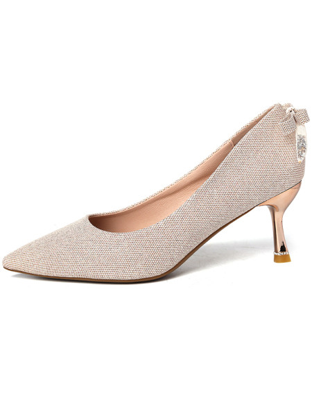 Γυναικεία γυαλιστερά παπούτσια με τακούνι με τακούνι 6 cm