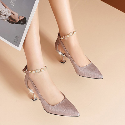 Κομψά γυναικεία παπούτσια με ψηλό τακούνι 8 cm μοντέλο