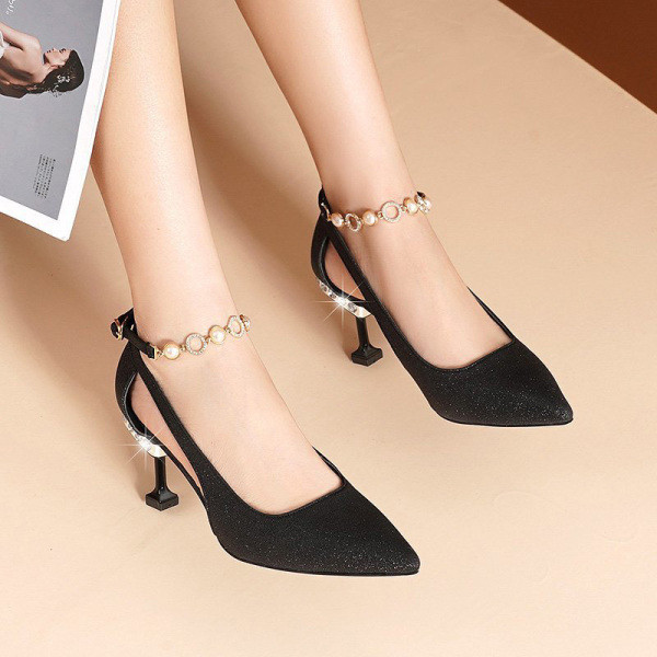 Κομψά γυναικεία παπούτσια με ψηλό τακούνι 8 cm μοντέλο