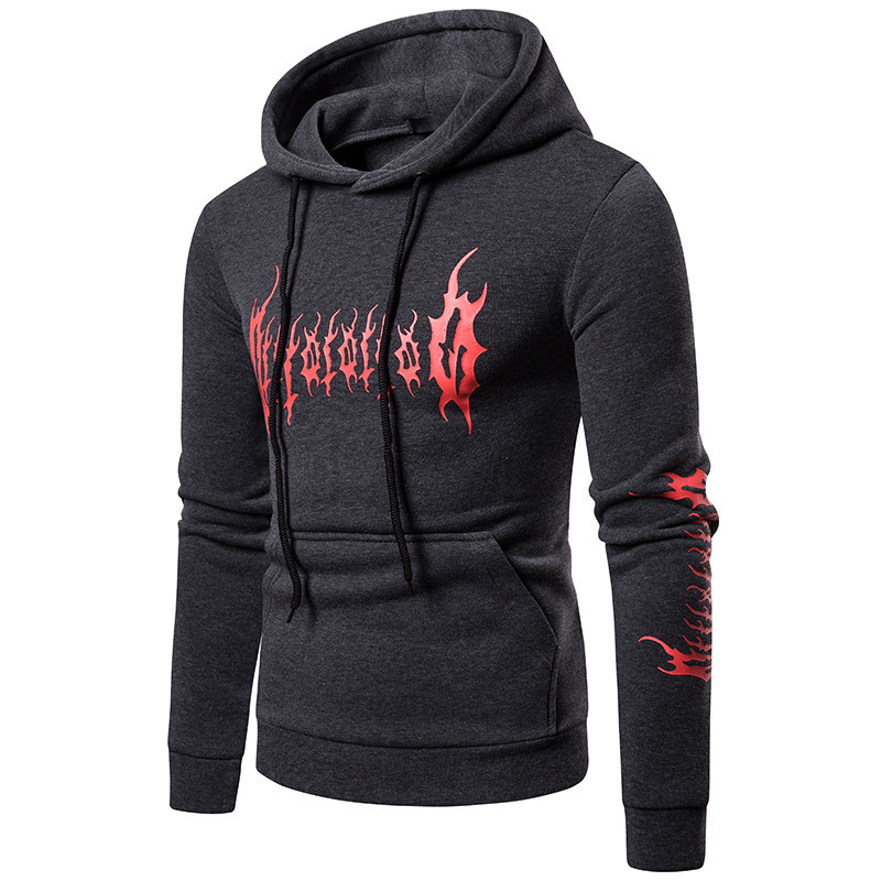 Ανδρικό καθημερινό φούτερ χωρίς στερέωση με απλικέ