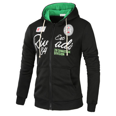 Ανδρικό φούτερ με κορδόνια και απλικέ