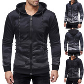 Μοντέρνο ανδρικό  φούτερ με στερέωση και κορδόνια