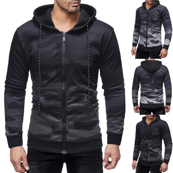 Μοντέρνο ανδρικό  φούτερ με στερέωση και κορδόνια