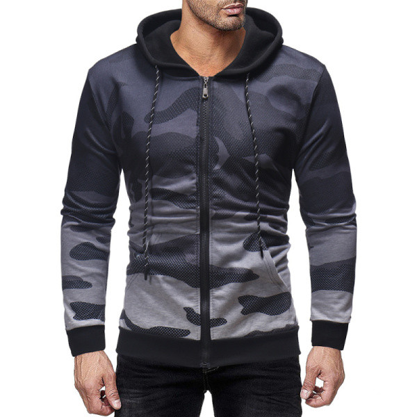 Μοντέρνο ανδρικό  φούτερ με στερέωση και κορδόνια