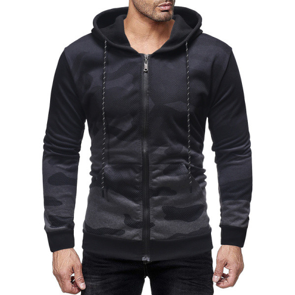 Μοντέρνο ανδρικό  φούτερ με στερέωση και κορδόνια