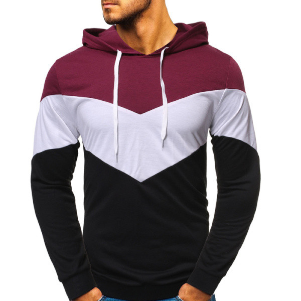 Ανδρικό απλό μοντέλο φούτερ με κουκούλα και κορδόνια