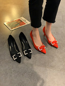 Μοντέρνα γυναικεία παπούτσια από οικολογικό σουέτ με τακούνι 8 cm