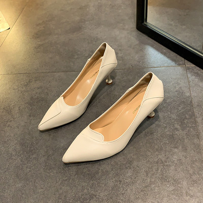 6 cm kontsaga naiste nahast kingade teritatud mudel