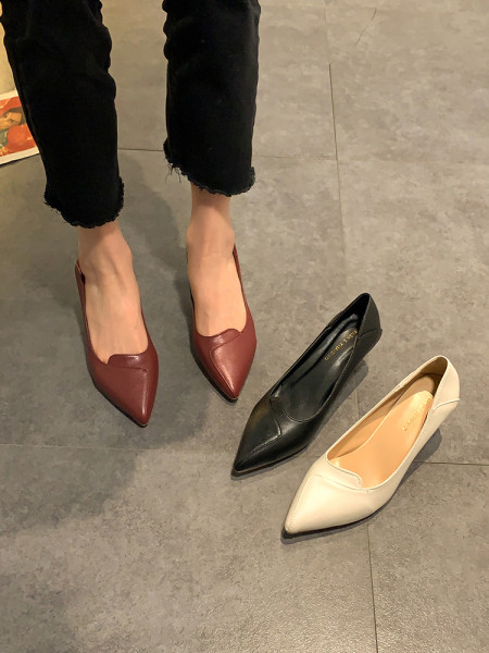 6 cm kontsaga naiste nahast kingade teritatud mudel