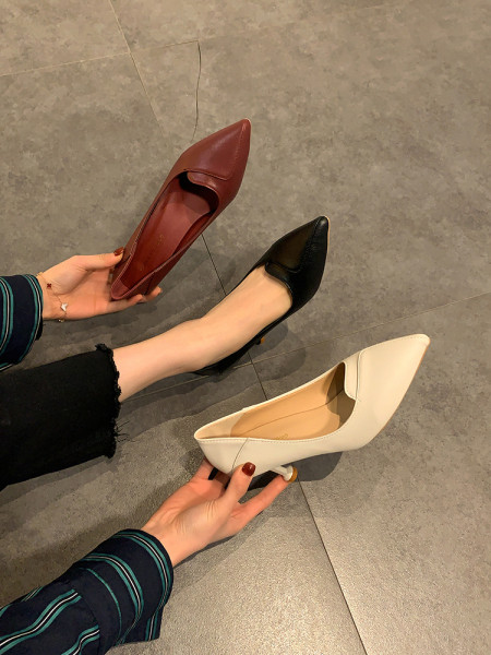 6 cm kontsaga naiste nahast kingade teritatud mudel