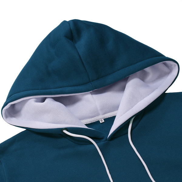 Dnevni sweatshirt jednobojni model s kapuljačom