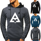 Ανδρικό φούτερ με απλικέ και τσέπες