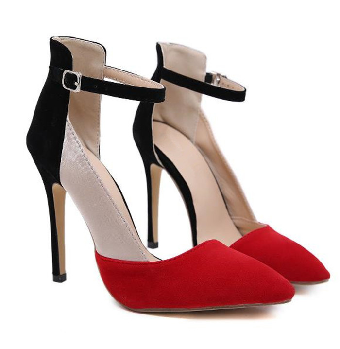 Νέο μοντέλο γυναικεία σανδάλια από οικολογικό σουέτ με ψηλά τακούνια