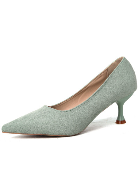 Γυναικεία παπούτσια απλό μοντέλο από οικολογικό σουέτ