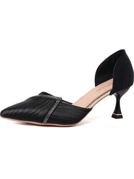 Κομψά γυναικεία παπούτσια με πέτρες και τακούνι 7 cm