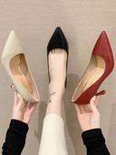 Uus kõrgete kontsadega naiste nahast kingade mudel - mitut värvi