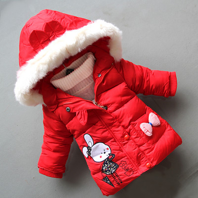 Детско яки за момичета с 3D елемент и пух 