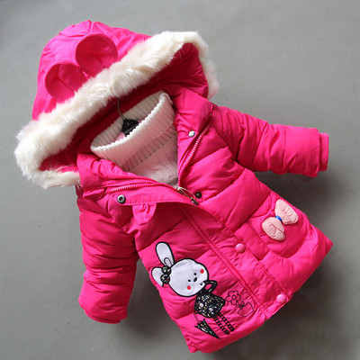 Детско яки за момичета с 3D елемент и пух 