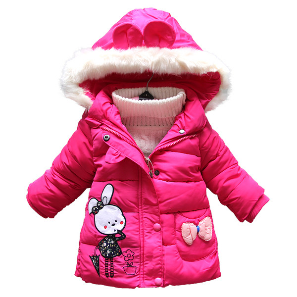 Детско яки за момичета с 3D елемент и пух 