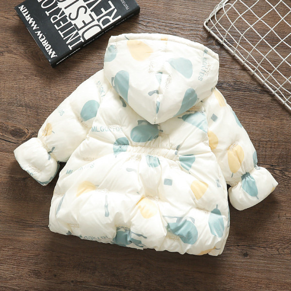 Модерно детско яке с качулка за момичета - два цвята