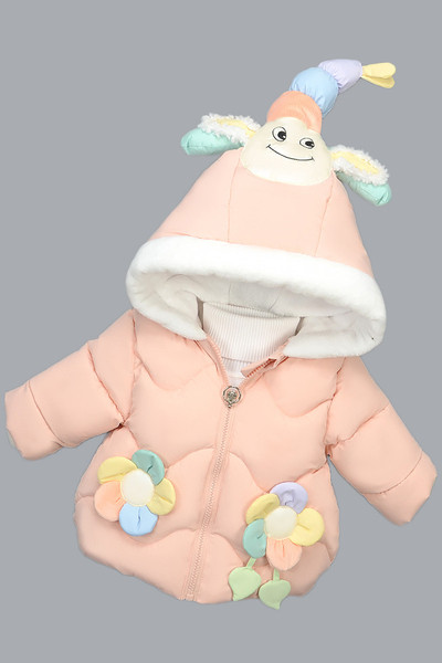 Модерно детско яке с 3D елемент цветя