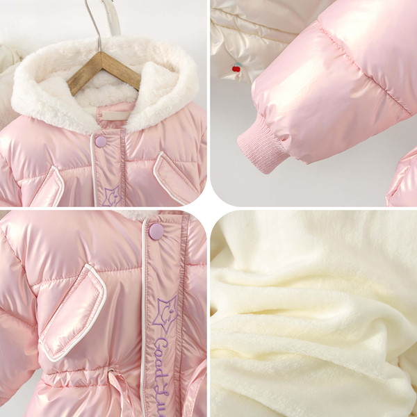 Детско зимно яке  с връзки-за момичета