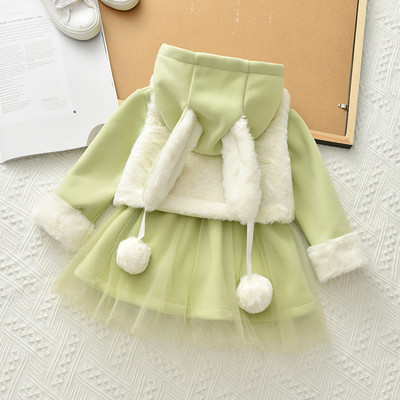 Детско зимно яке с 3D елемент и качулка