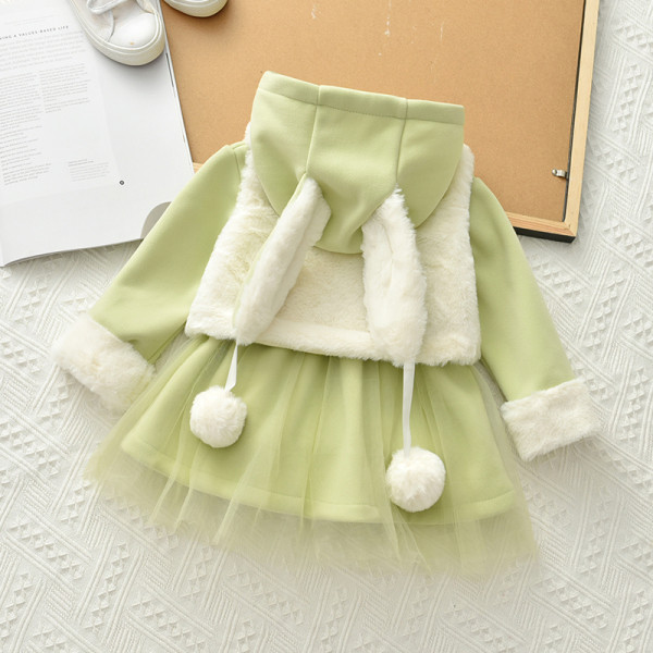 Детско зимно яке с 3D елемент и качулка 