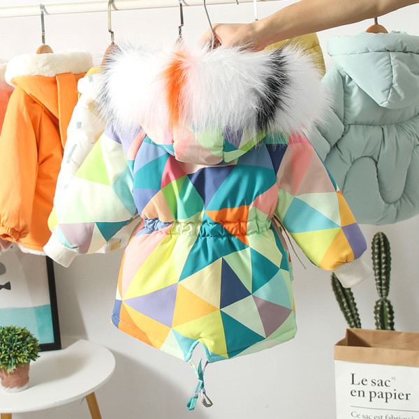 Ежедневно детско цветно яке с пух 