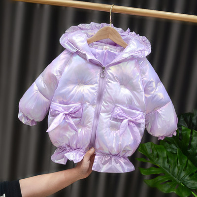 Нов модел детско яке с цип и качулка подходящо за момичета