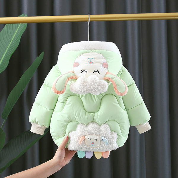 Детско яке за момичета с 3D елемент на джоба