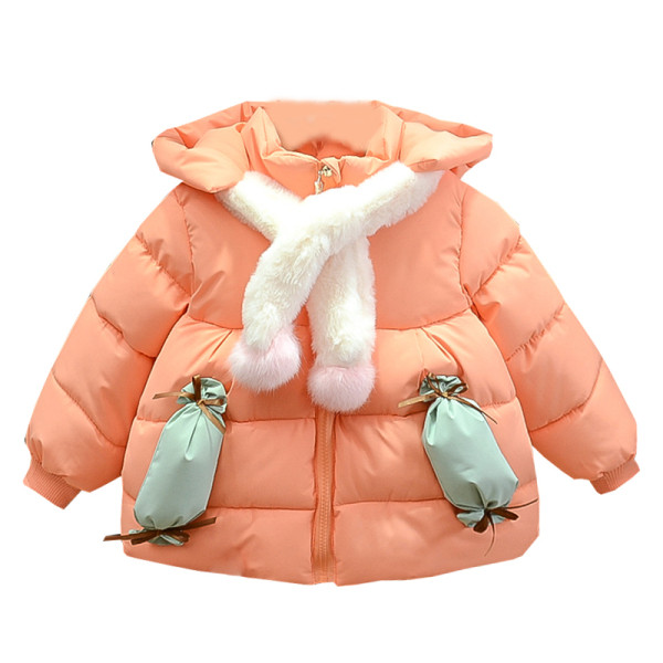 Детско яке с цип и шал в три цвята