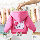 Детско яке с апликация и дълги ръкави за момичета