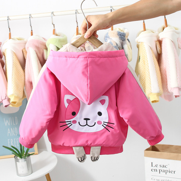 Детско яке с апликация и дълги ръкави за момичета