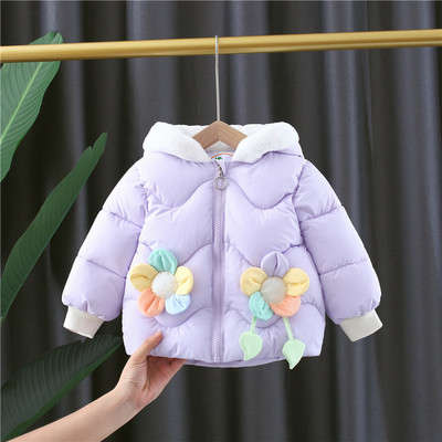 Детско яке за момичета с 3D елемент - два модела