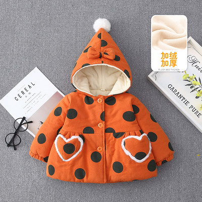 Зимно детско яке с качулка подходящо за момичета