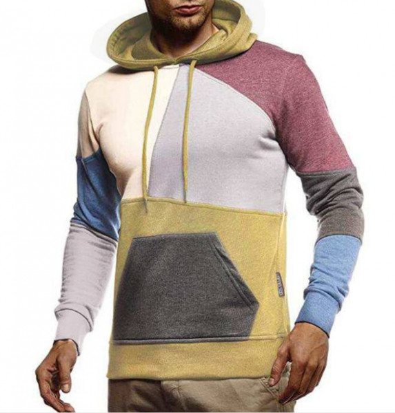 Stilingas vyriškas megztinis su kaklaraiščiais ir kišene