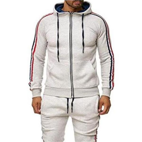 Мъжки суичър втален модел с връзки и цип