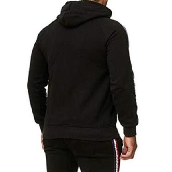 Мъжки суичър втален модел с връзки и цип