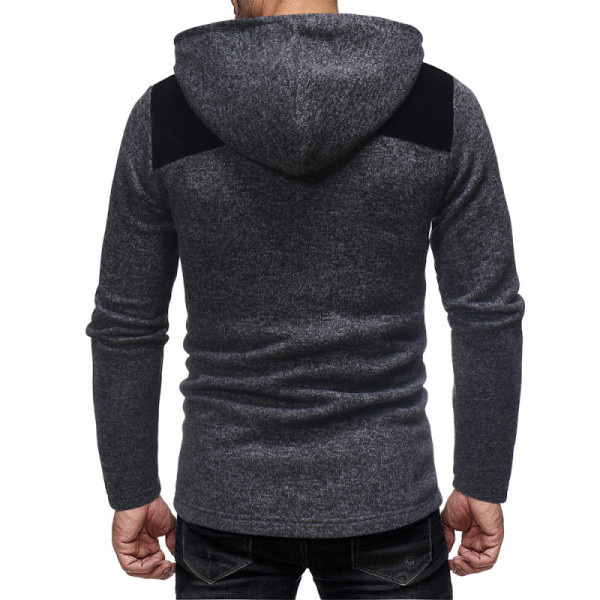 Мъжки суичър втален модел с цип и връзки